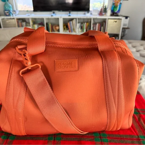 Dagne Dover Landon Neoprene Weekend Bag - Bold Orange (Large) Free shipping - Picture 2 of 9
